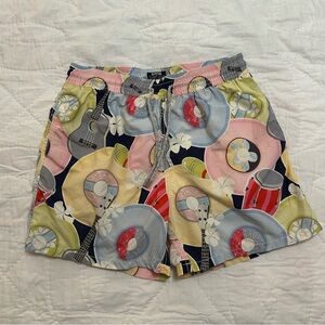 Vilebrequin Moorea Swim Shorts Trunks Mens XL Tropicana Records Mambo Retro